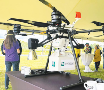 Drone with meds from Riverside Health System