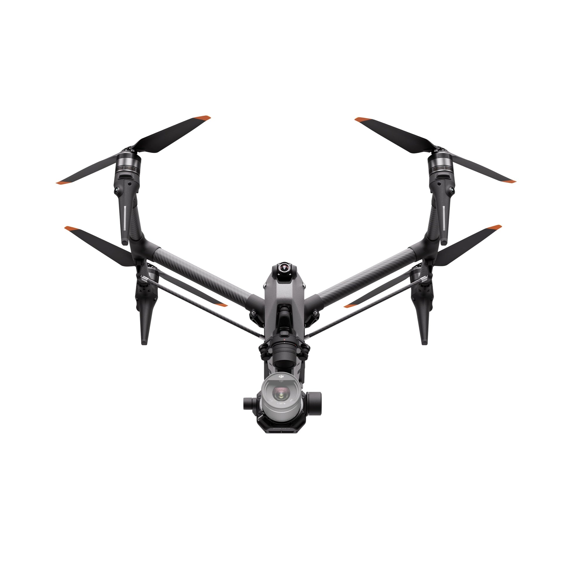 Top-down view of DJI Inspire 3 drone emphasizing its symmetrical frame and propeller layout.
