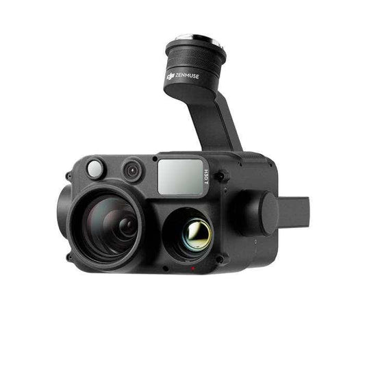 Side view of DJI Zenmuse H30T camera with gimbal mount for drones