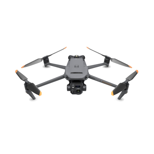 Front view of DJI Mavic 3E drone with propellers extended for enhanced mapping capabilities