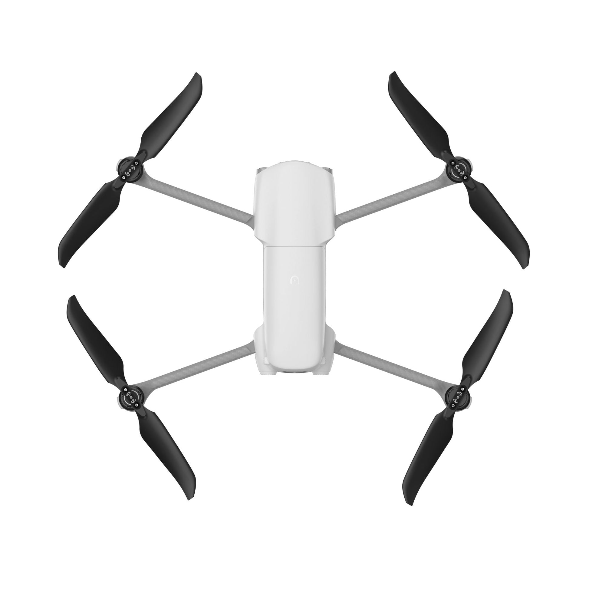 Top-down view of white Autel EVO Lite drone with propellers fully extended