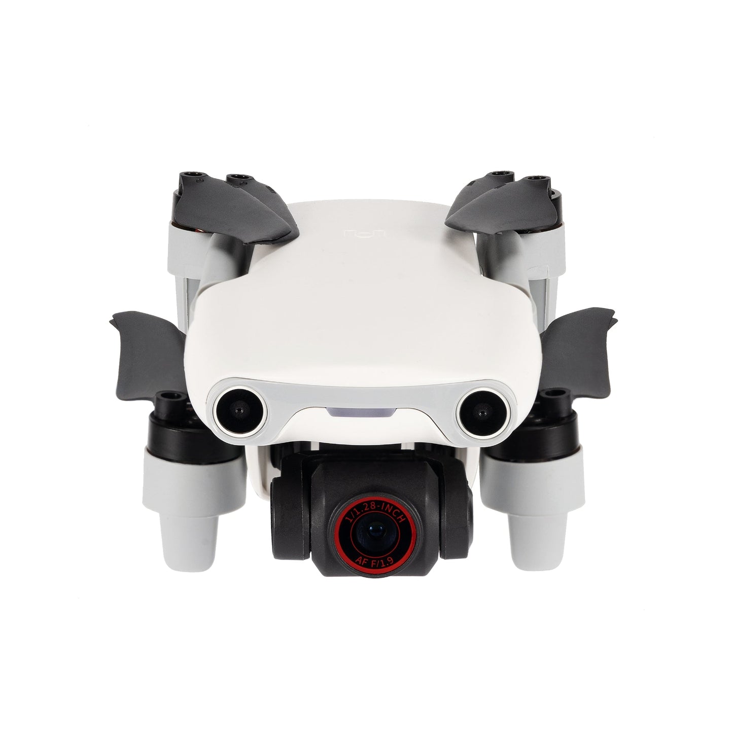 Folded front view of white Autel EVO Nano drone with camera