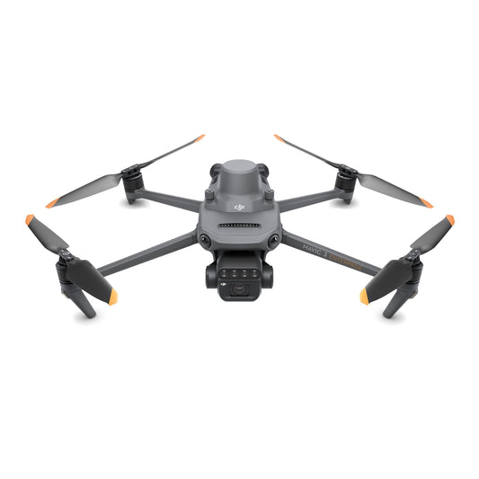 Front view of DJI Mavic 3 Multispectral drone with extended propellers for multispectral imaging