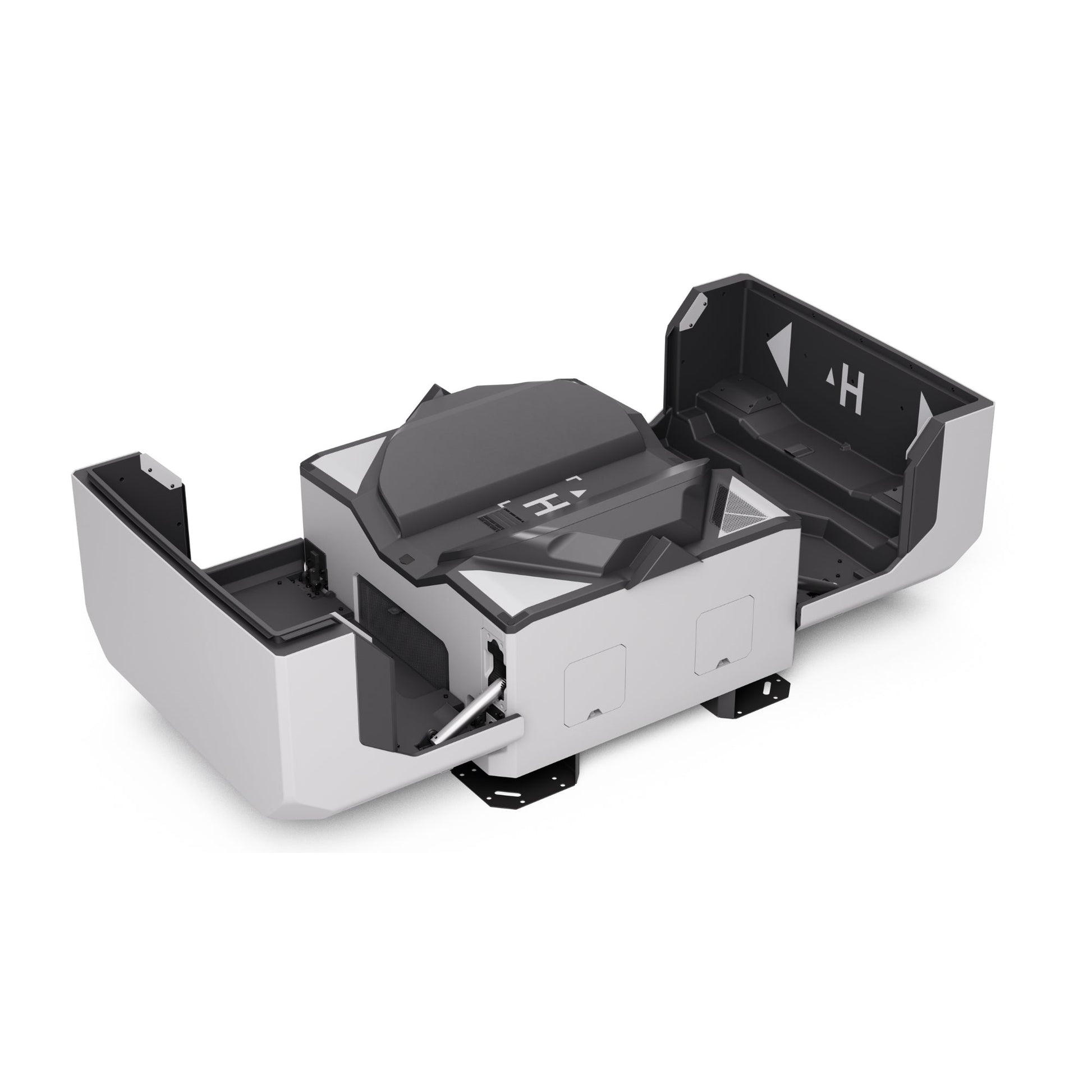 DJI Dock 2 with open hatch for drone deployment and landing