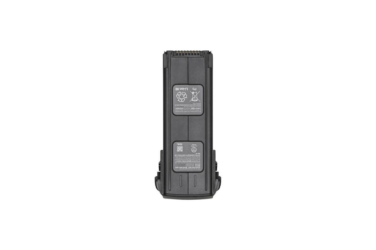 Top view of DJI Mavic 3 intelligent flight battery charging in dual-slot dock