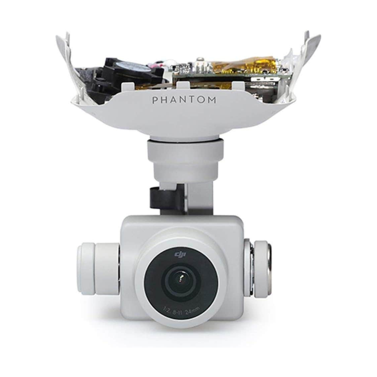 DJI Phantom 4 gimbal camera replacement with internal components visible