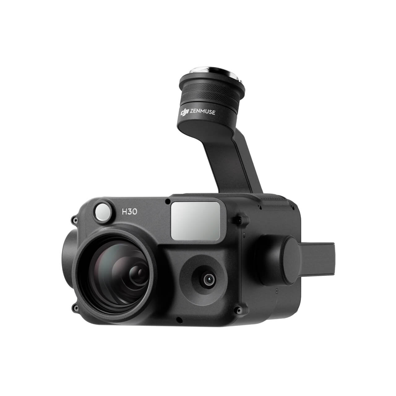 Angled view of DJI Zenmuse H30 camera showing multiple sensors