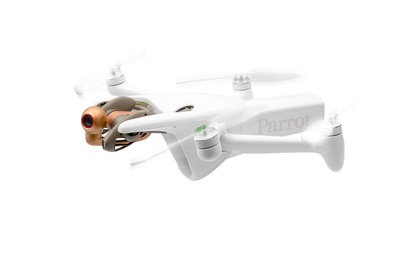 Parrot Anafi AI drone showing camera and sensors, side view